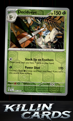 Reverse Holofoil Decidueye 005/064 Pokemon Uncommon SV: Shrouded Fable Card NM
