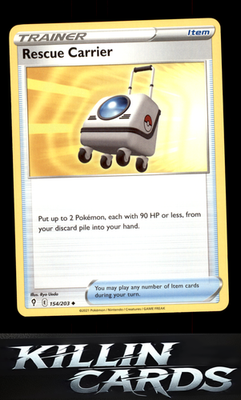 Rescue Carrier 154/203 Pokemon Uncommon SWSH07: Evolving Skies Card NM