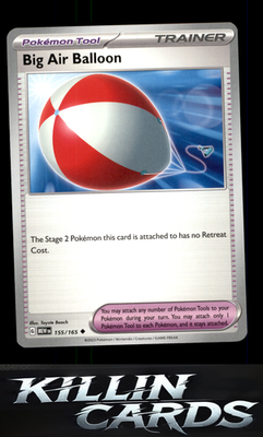Big Air Balloon 155/165 Pokemon Uncommon SV: Scarlet & Violet 151 Card NM