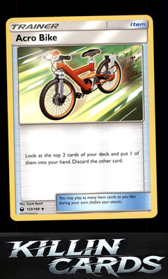 Acro Bike 123/168 Pokemon Uncommon SM - Celestial Storm Card LP