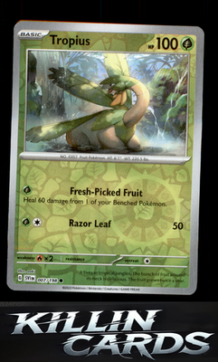 Reverse Holofoil Tropius 007/198 Pokemon Common SV01: Scarlet & Violet Base Set
