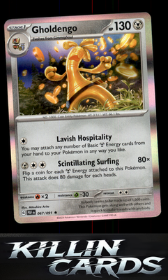 Gholdengo 067/091 Pokemon Rare SV: Paldean Fates Card NM