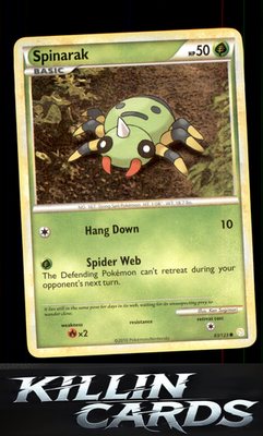 Spinarak 83/123 Pokemon Common HeartGold SoulSilver Card NM