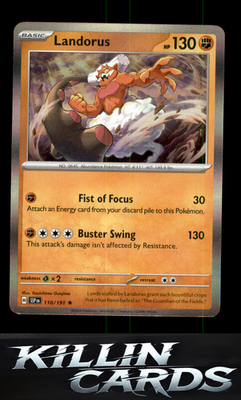 Landorus 110/191 Pokemon Rare SV08: Surging Sparks Card NM