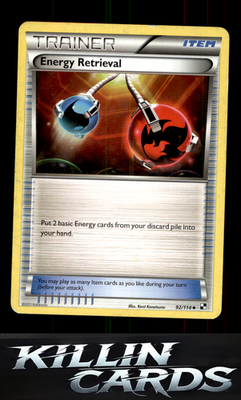 Energy Retrieval 92/114 Pokemon Uncommon Black and White Card MP