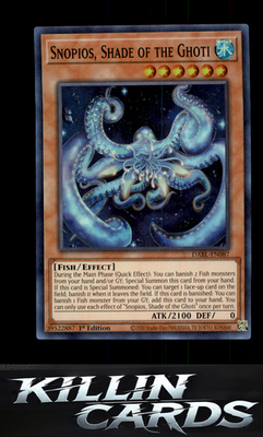 Snopios, Shade of the Ghoti DABL-EN087 YuGiOh Super Rare Darkwing Blast Card NM