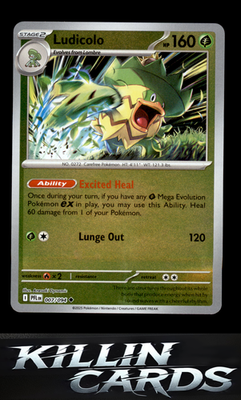 Reverse Holofoil Ludicolo - 007/094 007/094 Pokemon Uncommon ME02: Phantasmal Fl