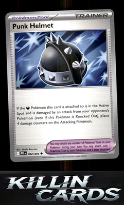 Punk Helmet 092/094 Pokemon Uncommon ME02: Phantasmal Flames Card NM