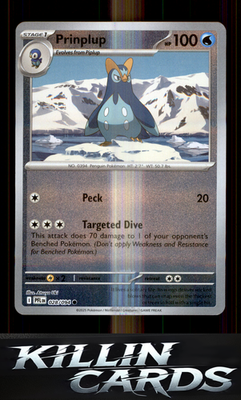 Reverse Holofoil Prinplup 028/094 Pokemon Common ME02: Phantasmal Flames Card NM