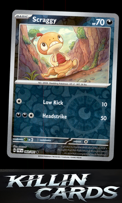 Reverse Holofoil Scraggy 060/091 Pokemon Common SV: Paldean Fates Card NM
