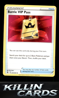 Battle VIP Pass 225/264 Pokemon Uncommon SWSH08: Fusion Strike Card NM