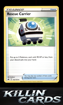 Rescue Carrier 142/159 Pokemon Uncommon SWSH: Crown Zenith Card NM
