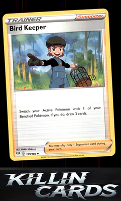 Bird Keeper 159/189 Pokemon Uncommon SWSH03: Darkness Ablaze Card NM