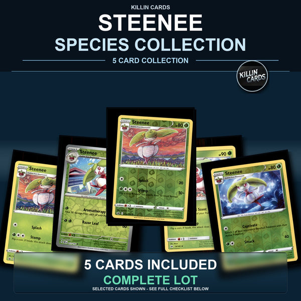 Pokemon TCG Steenee Species Collection 5 Different Cards