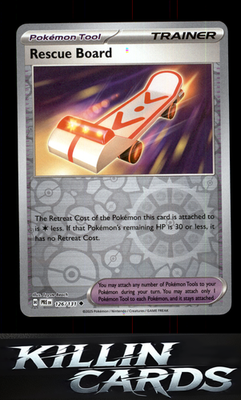 Reverse Holofoil Rescue Board 126/131 Pokemon Uncommon SV: Prismatic Evolutions