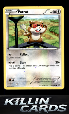 Patrat (111) 111/135 Pokemon Common Plasma Storm Card NM