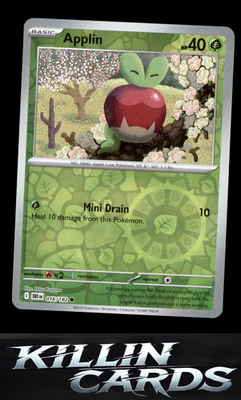 Reverse Holofoil Applin 016/182 Pokemon Common SV10: Destined Rivals Card NM