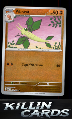 Reverse Holofoil Vibrava 052/094 Pokemon Common ME02: Phantasmal Flames Card NM