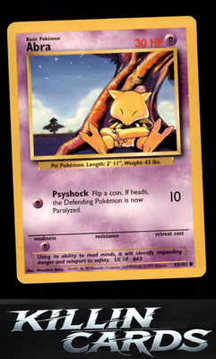 Abra 043/102 Pokemon Common Base Set Card LP