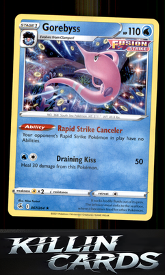 Gorebyss 067/264 Pokemon Rare SWSH08: Fusion Strike Card NM