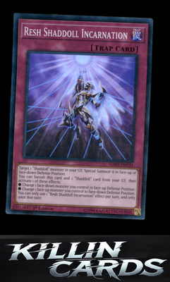 1st Edition Resh Shaddoll Incarnation SDSH-EN033 YuGiOh Super Rare Structure Dec