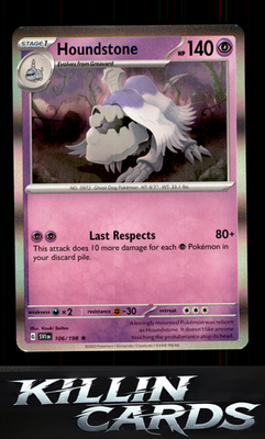 Houndstone 106/198 Pokemon Rare SV01: Scarlet & Violet Base Set Card NM