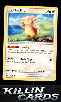 Audino 177/236 Pokemon Uncommon SM - Unified Minds Card NM