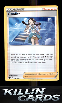 Candice 152/195 Pokemon Uncommon SWSH12: Silver Tempest Card NM