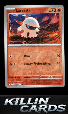 Reverse Holofoil Larvesta - 024/191 024/191 Pokemon Common SV08: Surging Sparks