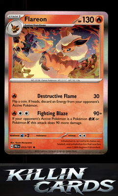 Flareon 013/131 Pokemon Rare SV: Prismatic Evolutions Card NM
