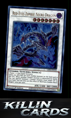 1st Edition Red-Eyes Zombie Necro Dragon GFP2-EN133 YuGiOh Ultra Rare Ghosts Fro