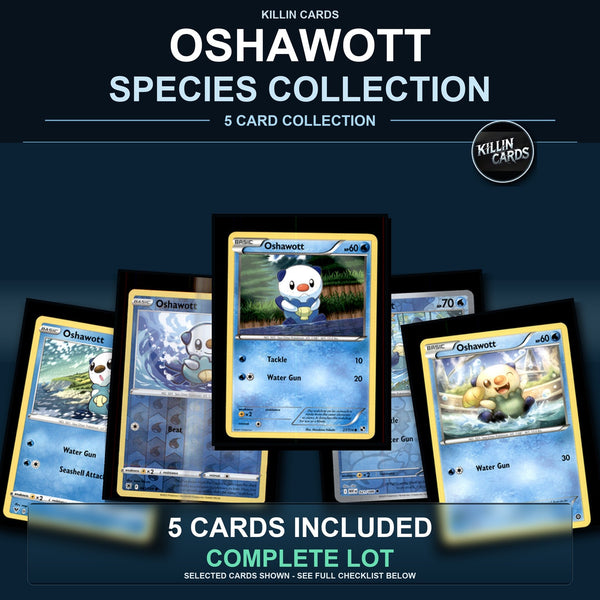 Pokemon TCG Oshawott Species Collection 5 Different Cards
