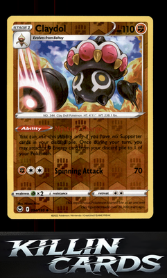 Reverse Holofoil Claydol 094/195 Pokemon Uncommon SWSH12: Silver Tempest Card NM
