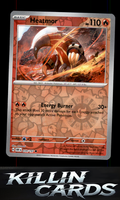 Reverse Holofoil Heatmor 039/197 Pokemon Common SV03: Obsidian Flames Card NM