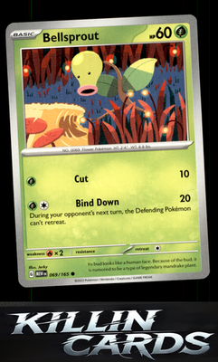 Bellsprout 069/165 Pokemon Common SV: Scarlet & Violet 151 Card NM