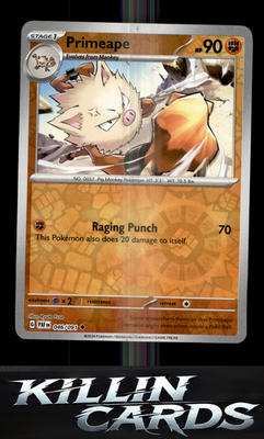 Reverse Holofoil Primeape - 046/091 046/091 Pokemon Uncommon SV: Paldean Fates C
