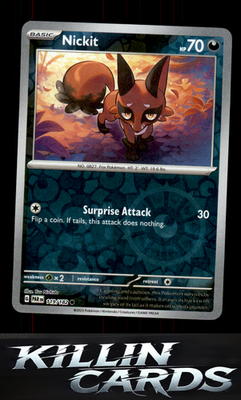 Reverse Holofoil Nickit 119/182 Pokemon Common SV04: Paradox Rift Card NM