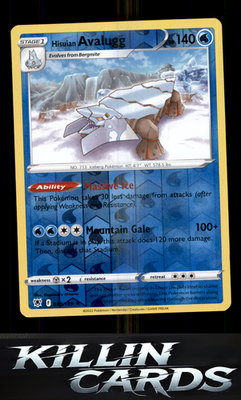 Reverse Holofoil Hisuian Avalugg 048/189 Pokemon Rare SWSH10: Astral Radiance Ca