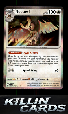 Noctowl 078/131 Pokemon Rare SV: Prismatic Evolutions Card NM