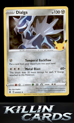 Dialga 020/025 Pokemon Holo Rare Celebrations Card NM