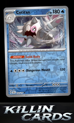Reverse Holofoil Cetitan - 054/191 054/191 Pokemon Common SV08: Surging Sparks C