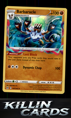 Barbaracle 107/196 Pokemon Holo Rare SWSH11: Lost Origin Card NM