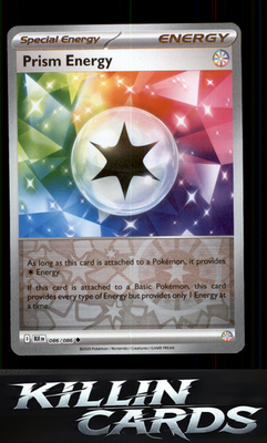 Reverse Holofoil Prism Energy 086/086 Pokemon Uncommon SV: Black Bolt Card NM