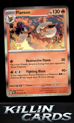 Flareon 013/131 Pokemon Rare SV: Prismatic Evolutions Card NM