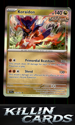 Koraidon 119/162 Pokemon Rare SV05: Temporal Forces Card NM