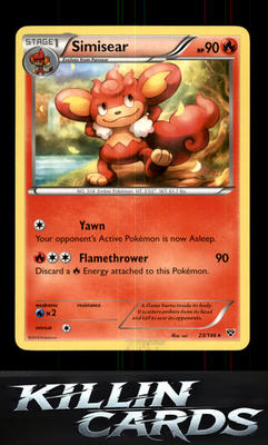 Simisear 23/146 Pokemon Rare XY Base Set Card LP