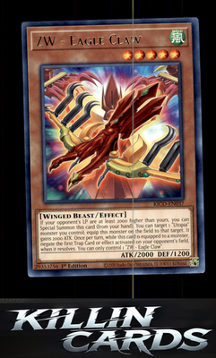 1st Edition ZW - Eagle Claw KICO-EN037 YuGiOh Rare King's Court Card NM