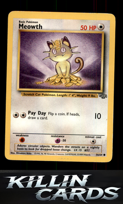 Meowth 56/64 Pokemon Common Jungle Card LP