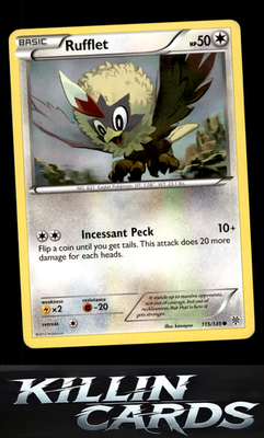 Rufflet 115/135 Pokemon Common Plasma Storm Card LP