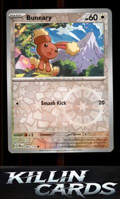 Reverse Holofoil Buneary 083/131 Pokemon Common SV: Prismatic Evolutions Card NM